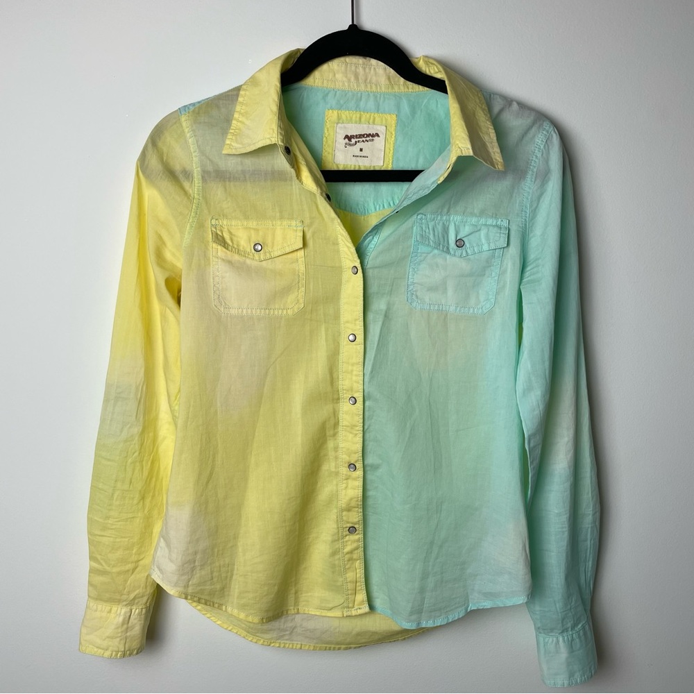Arizona Jean Co Colorblock Button-Down Shirt